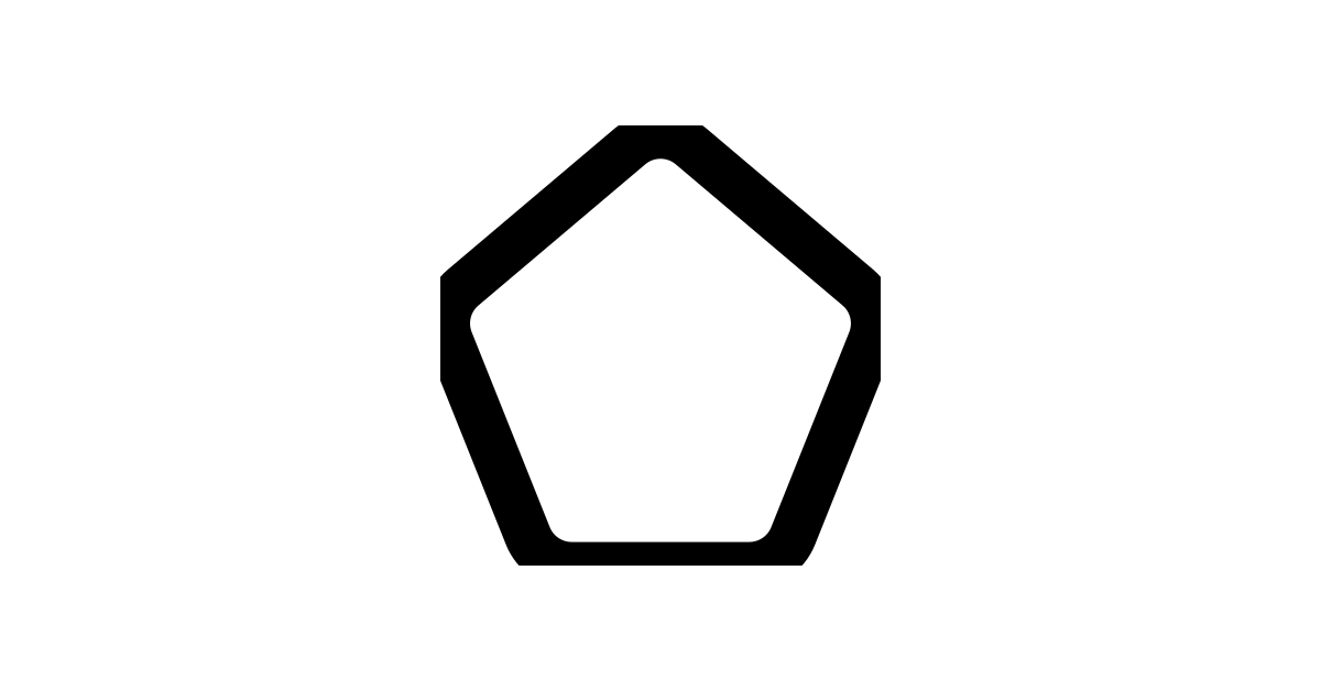 Pentagon Flat React Icon SVG