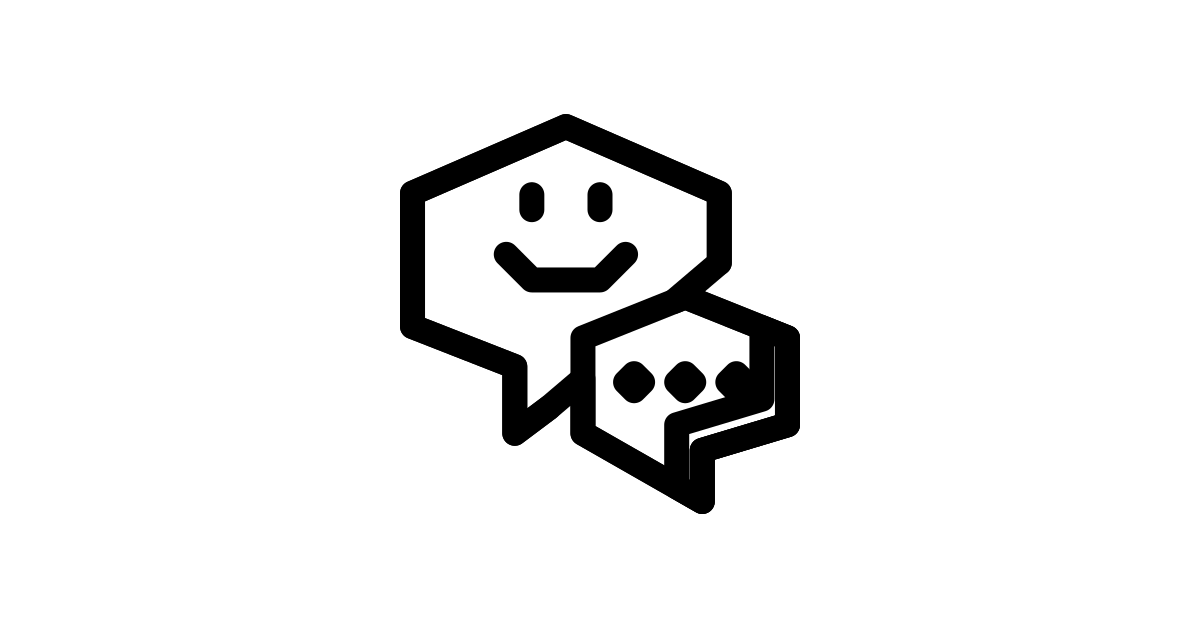 Bubble Chat Double Typing Smiley Face React Icon SVG