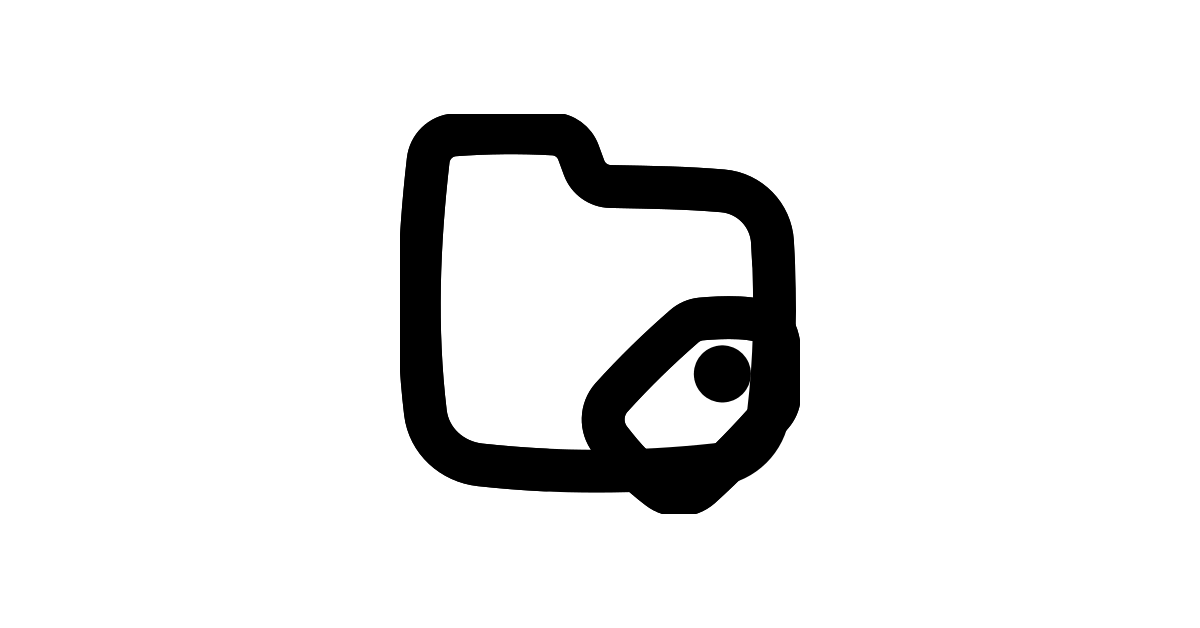 Label Folder Tag React Icon SVG