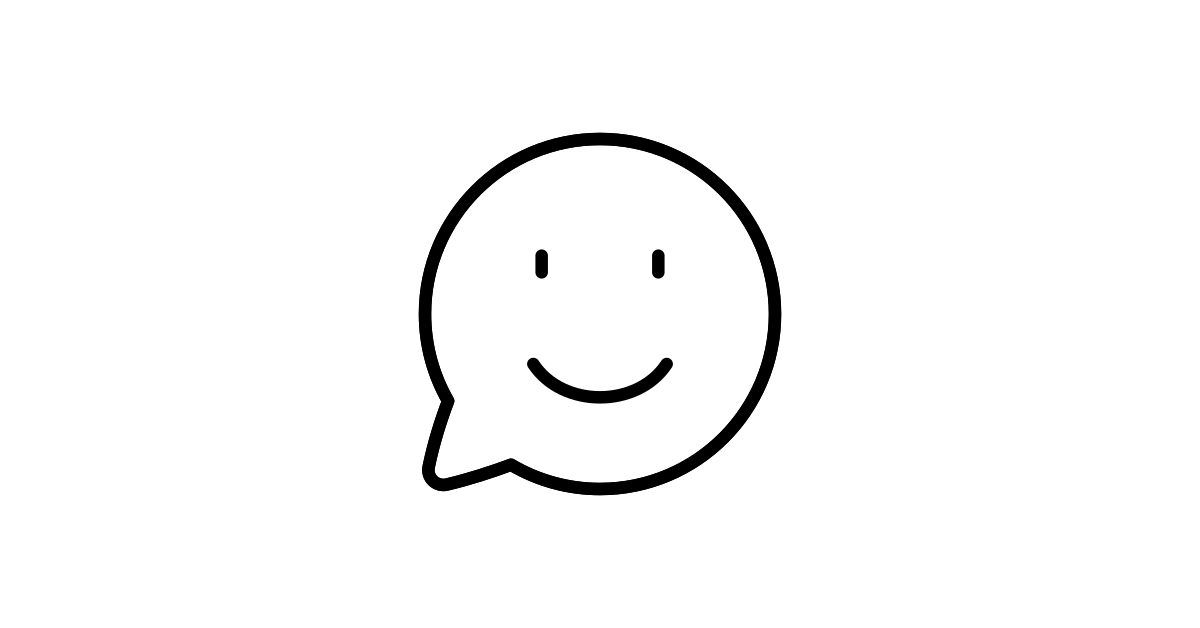 Chat Bubble Oval Smiley 1 React Icon SVG