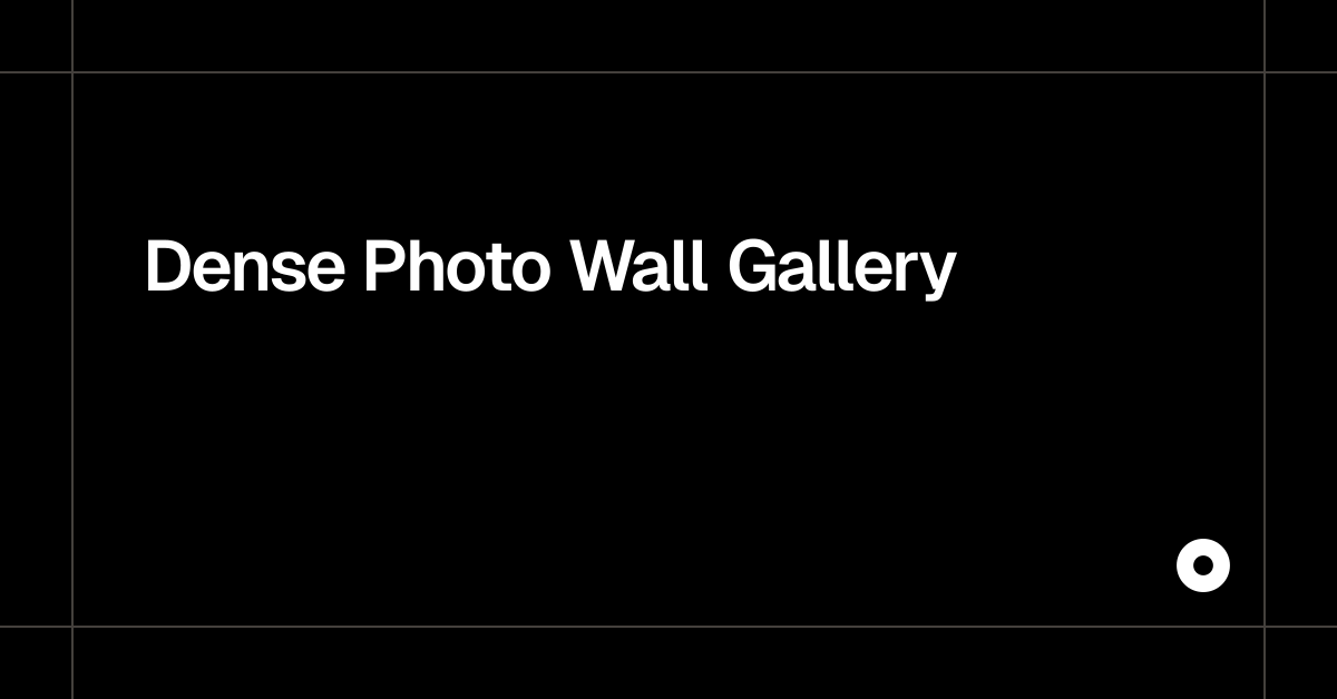Dense Photo Wall Gallery
