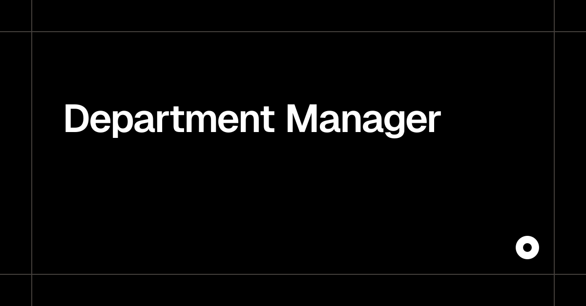 Department Manager