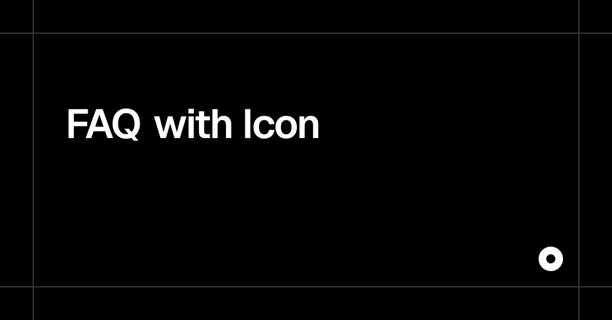 FAQ with Icon