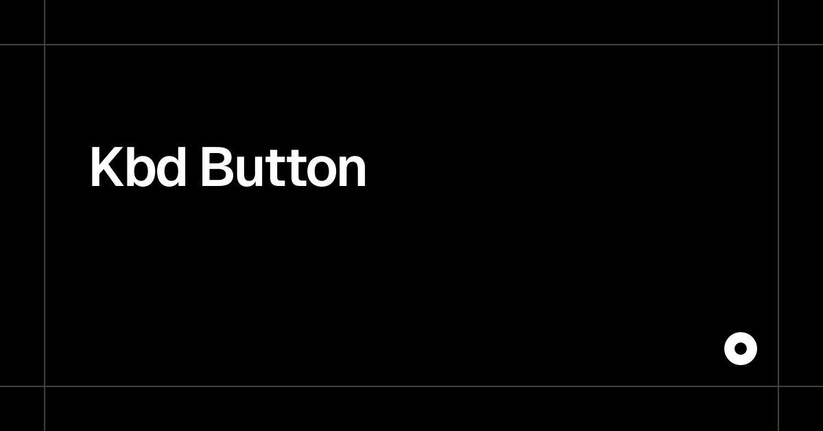 Kbd Button — Live Preview