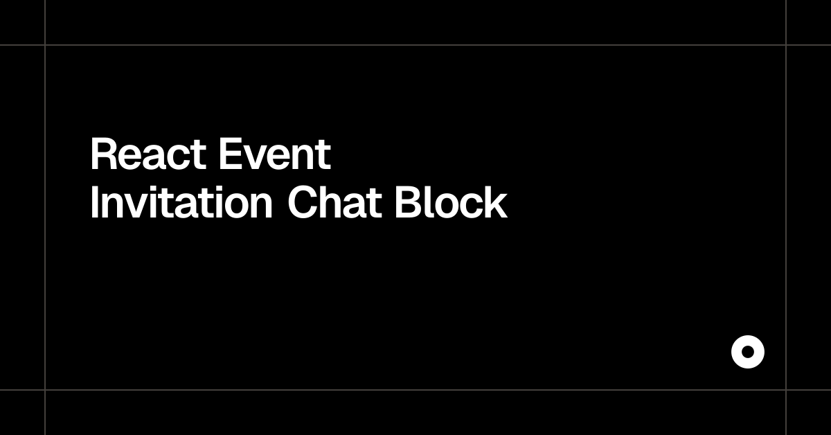 React Event Invitation Chat Block