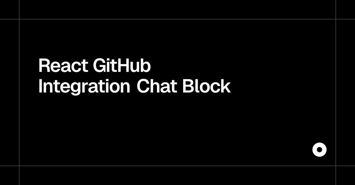 React GitHub Integration Chat Block