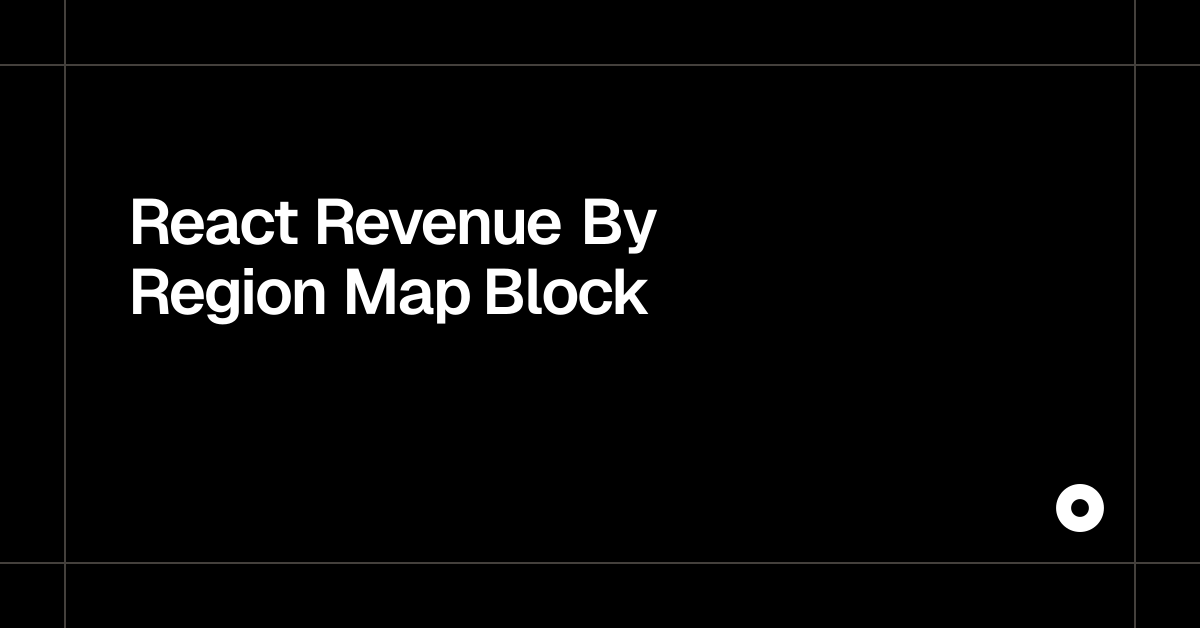 React Revenue By Region Map Block