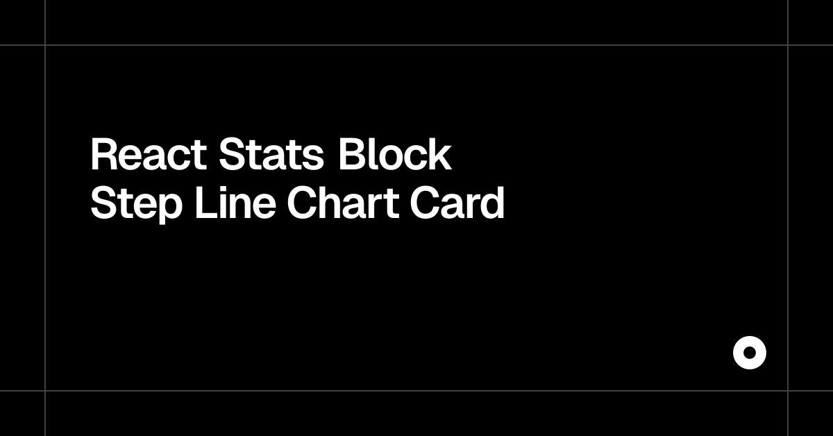 React Stats Block Step Line Chart Card