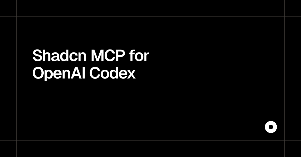 Shadcn MCP for OpenAI Codex