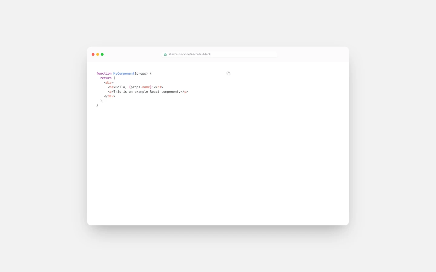 React AI Code Block