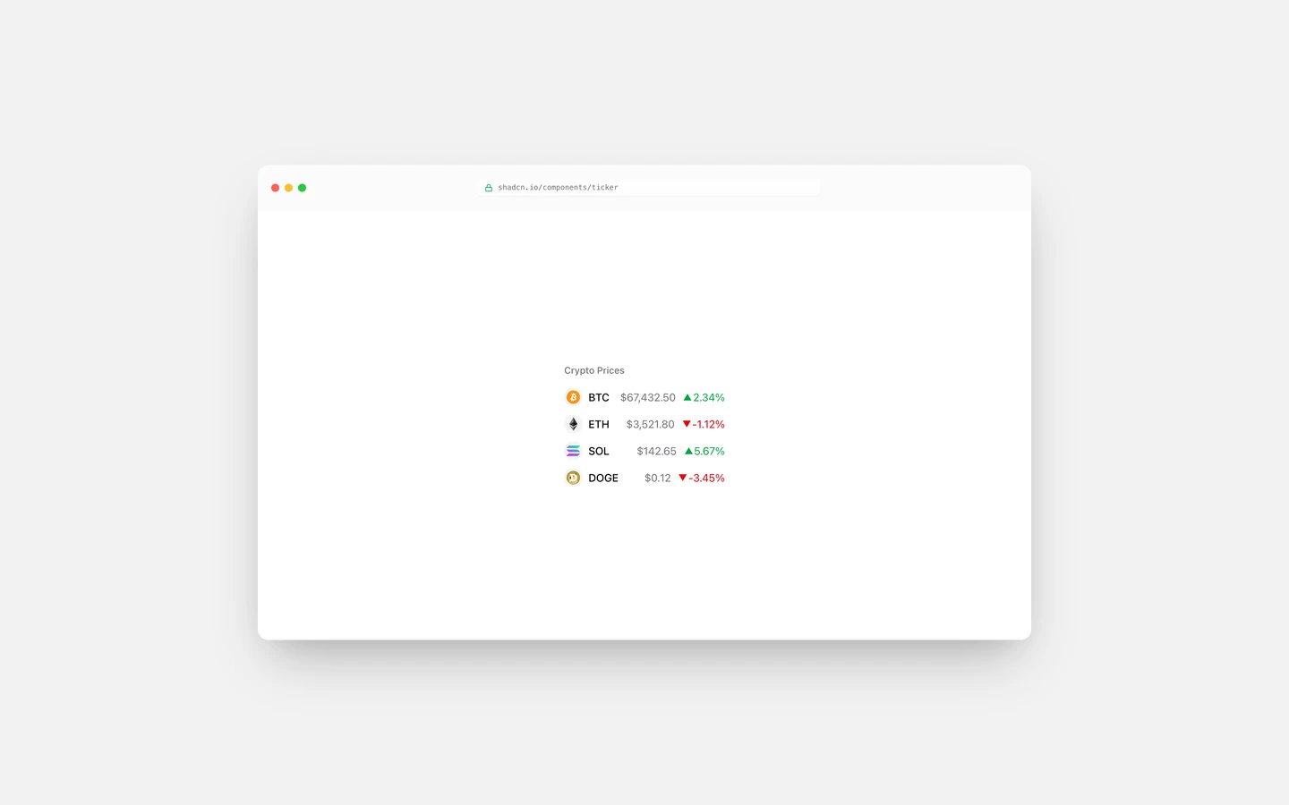 Simple Ticker Ticker