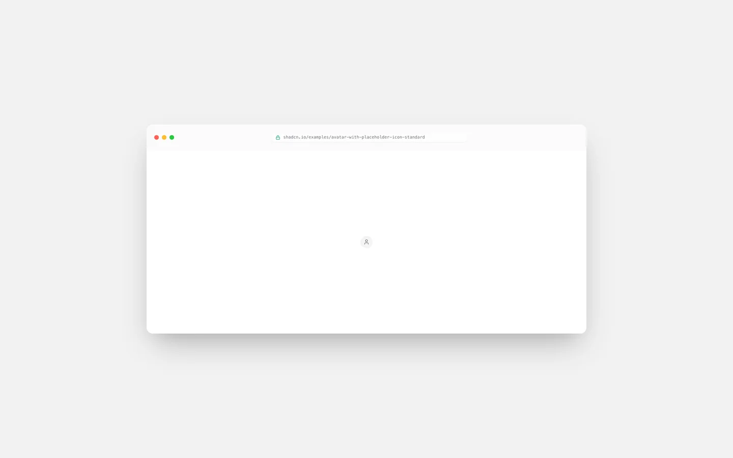 Avatar with Placeholder Icon