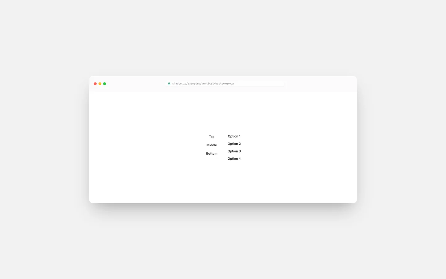 Vertically Button Display Vertical Button Group