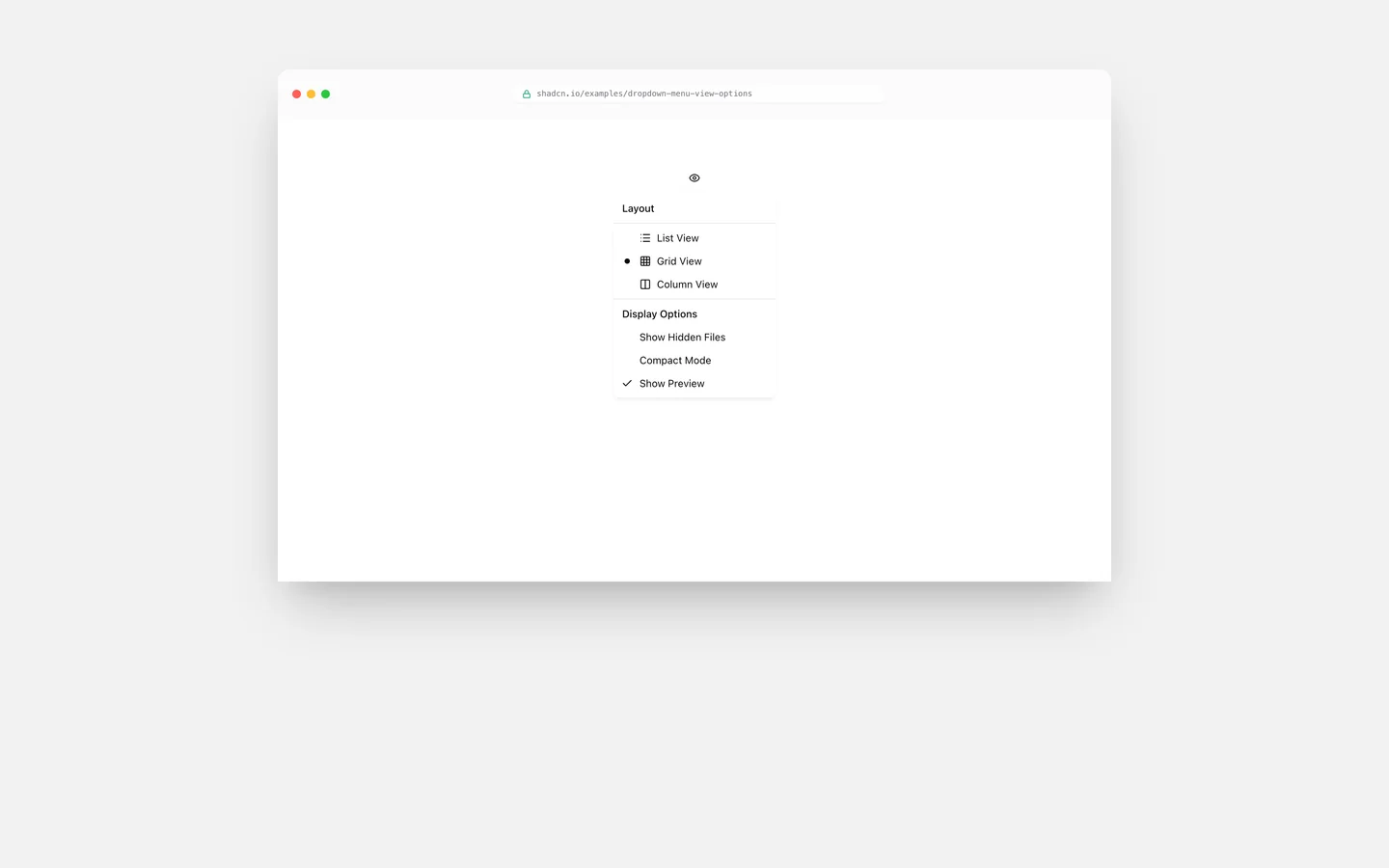 View Options