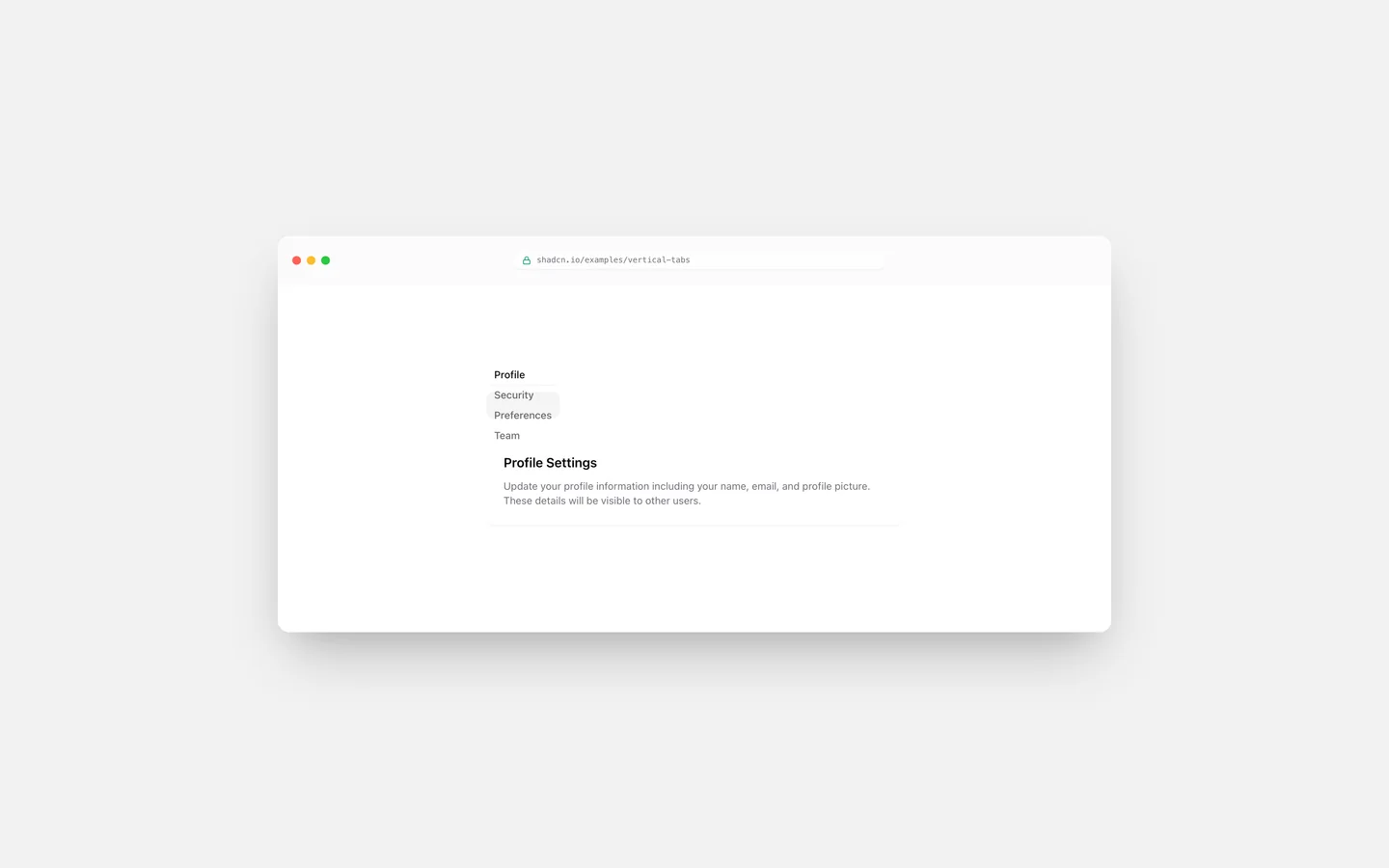 Vertical Tabs
