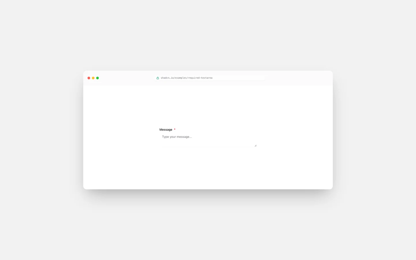 Preview Example Required Textarea — Live Preview