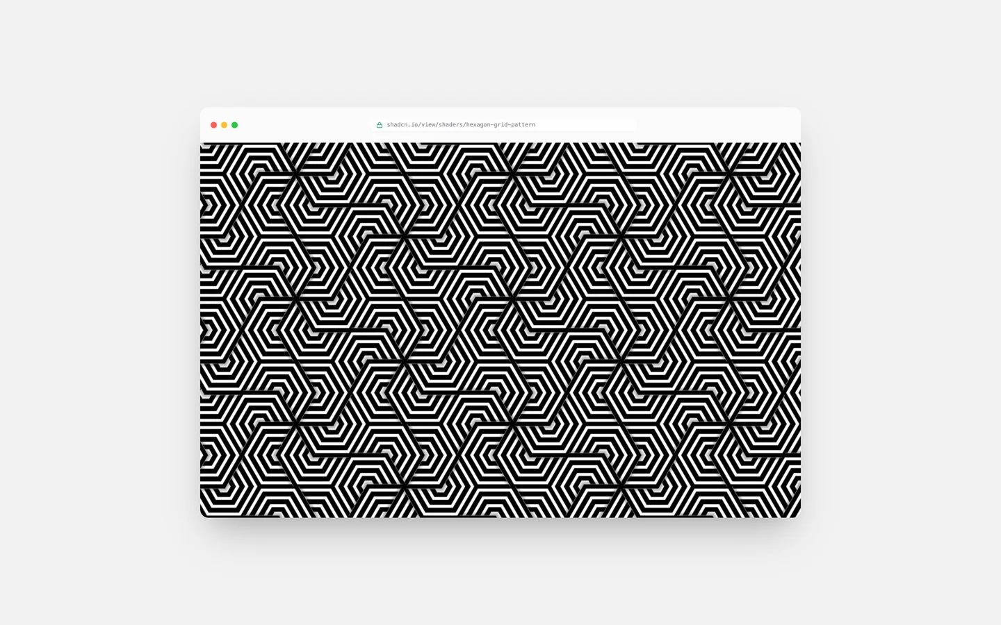 React Hexagon Grid Pattern Shaders