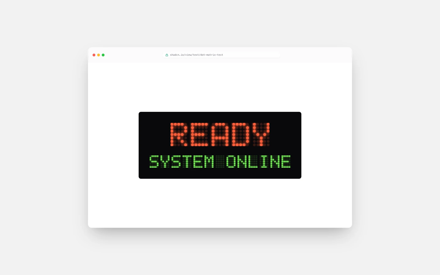 Dot Matrix Text