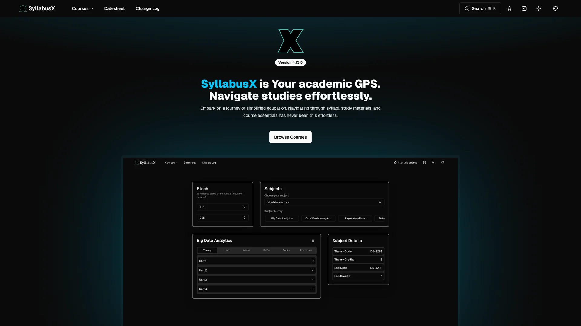SyllabusX Client preview