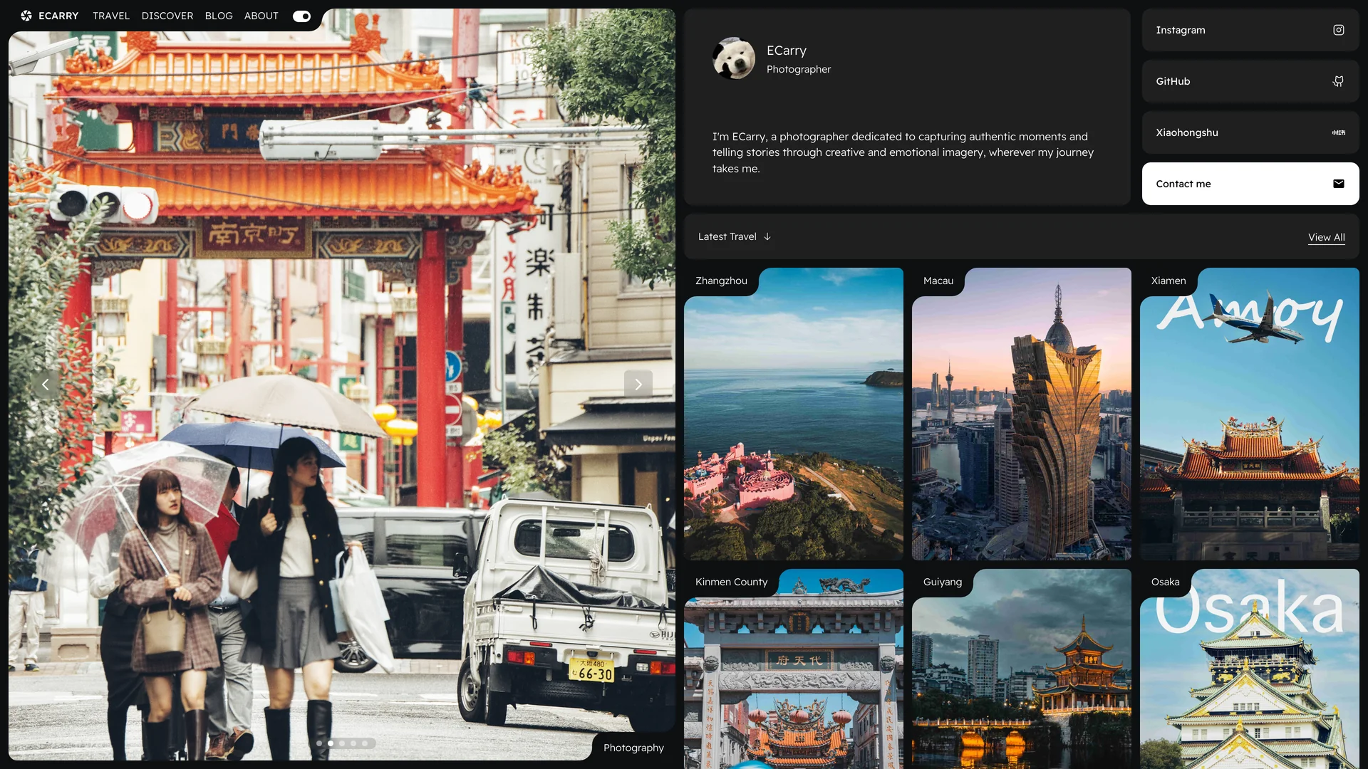 Photography Website preview
