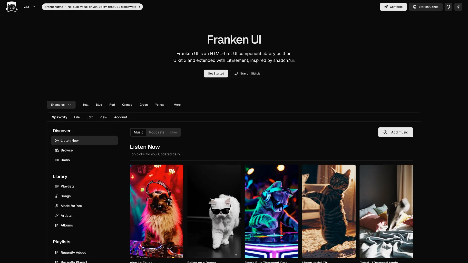 Franken UI preview