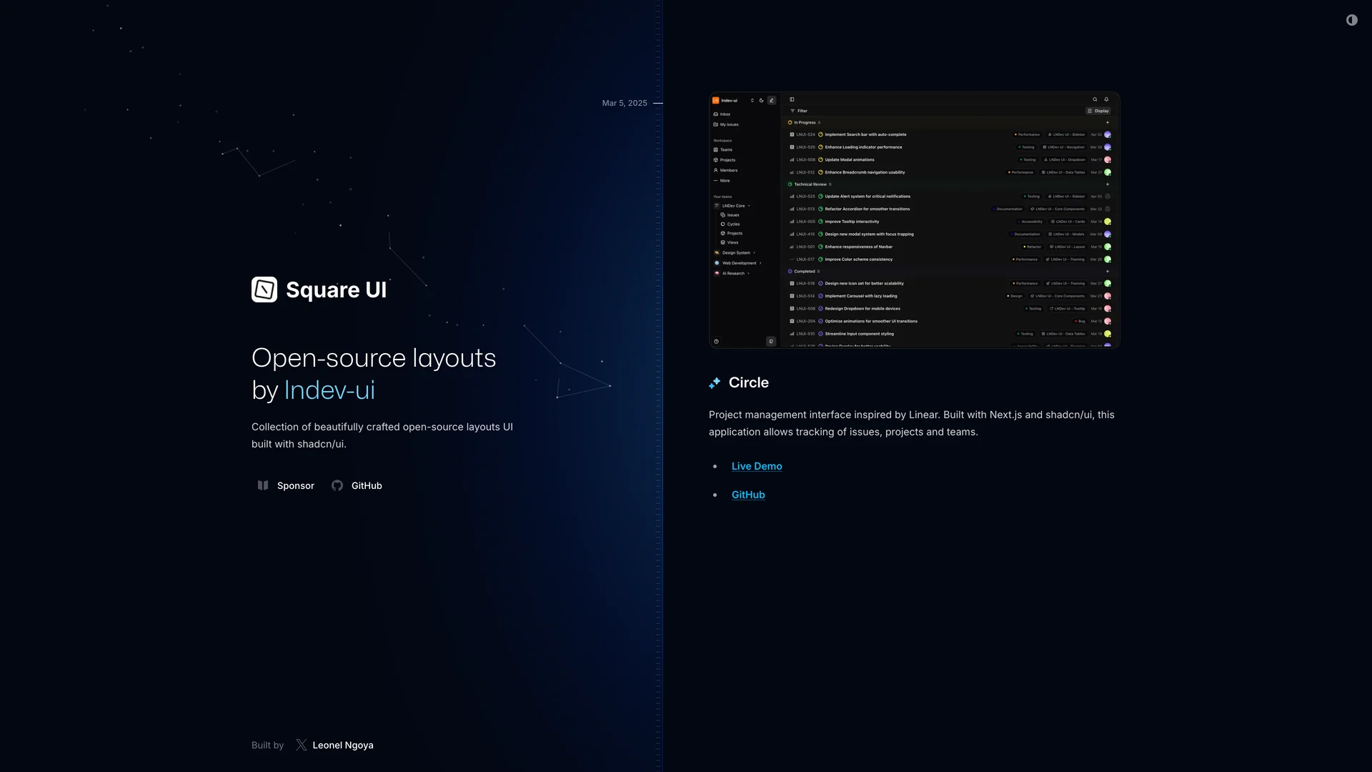 Square UI preview