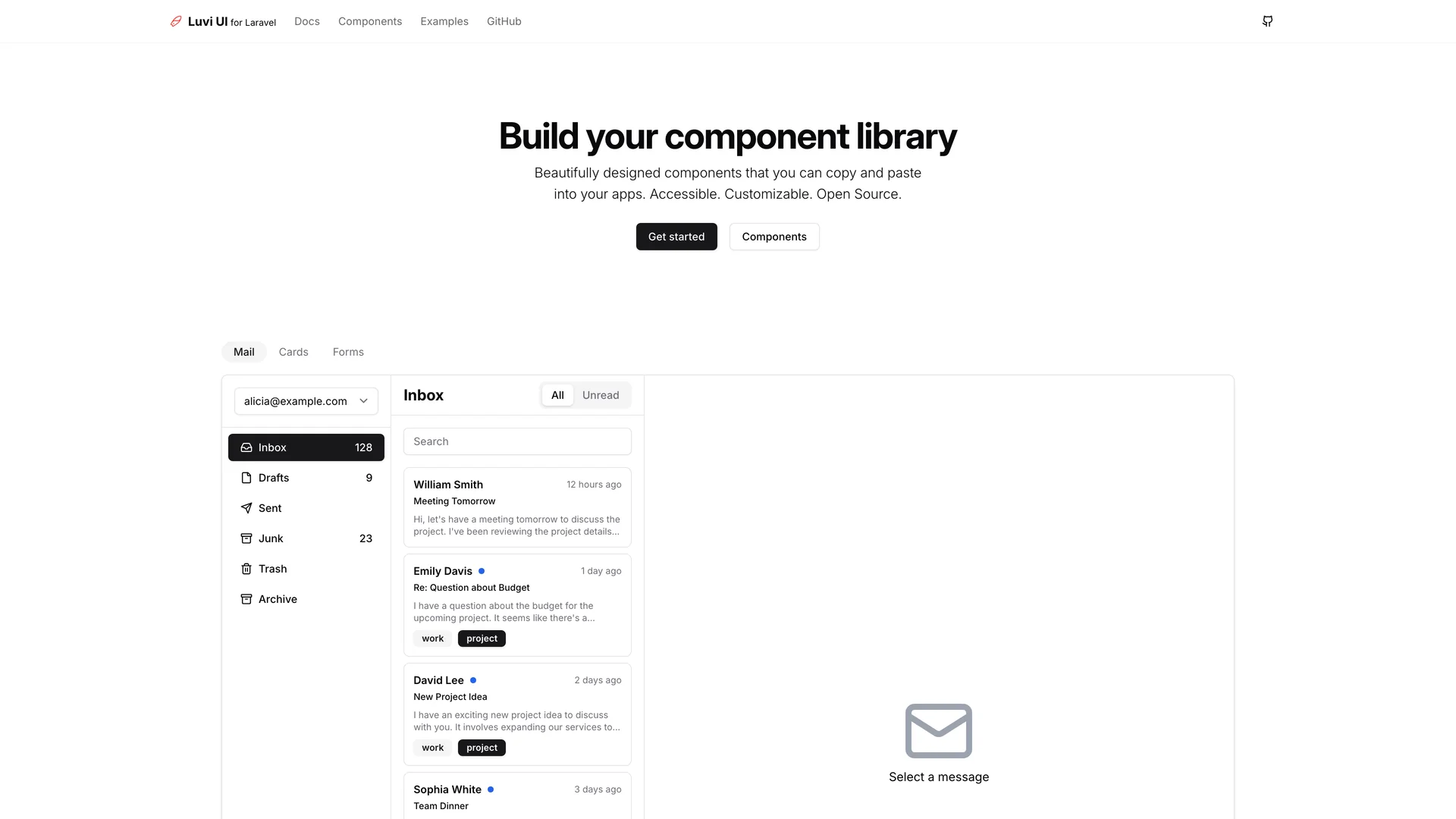 Laravel Luvi preview