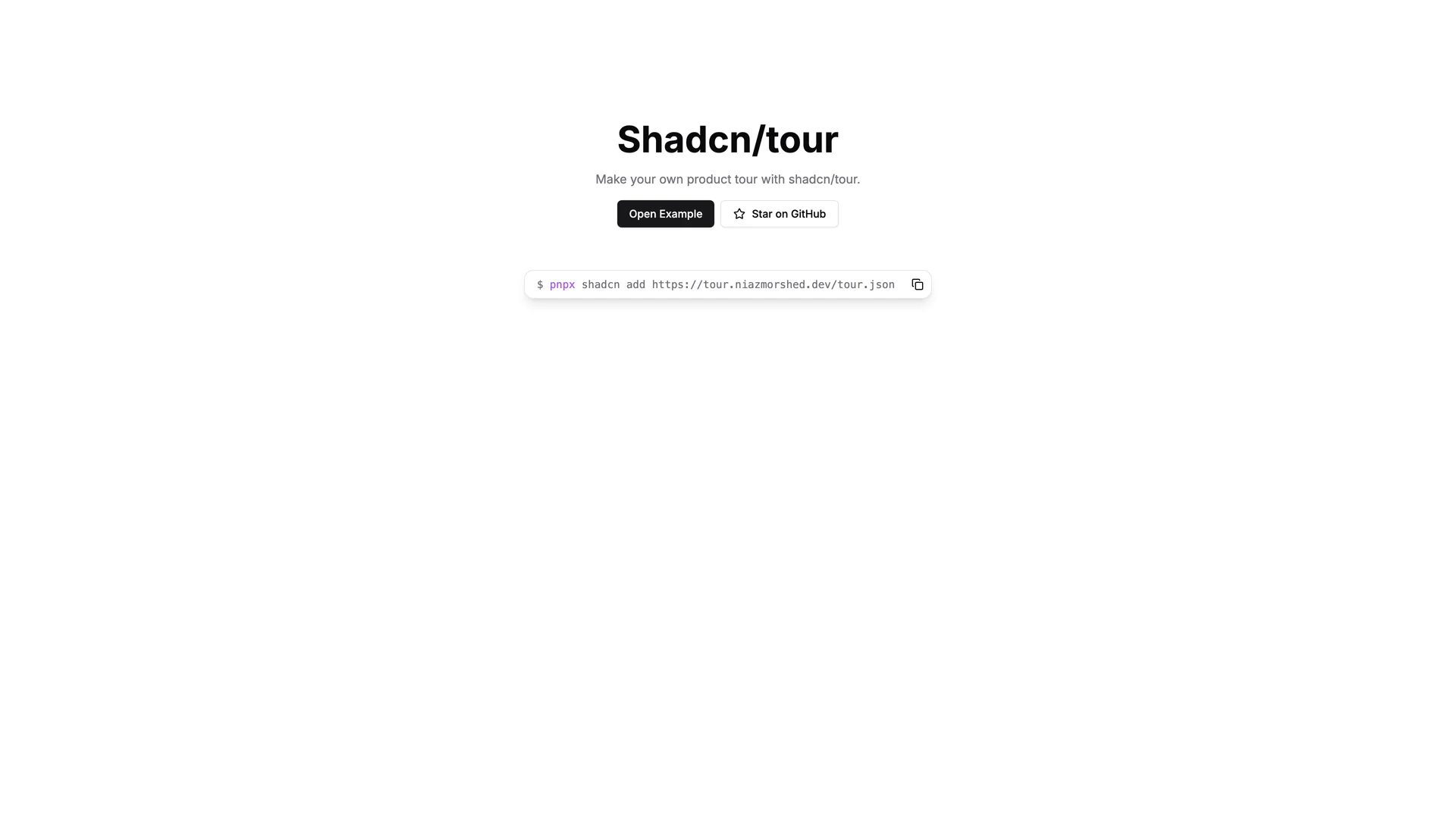 Shadcn Tour preview