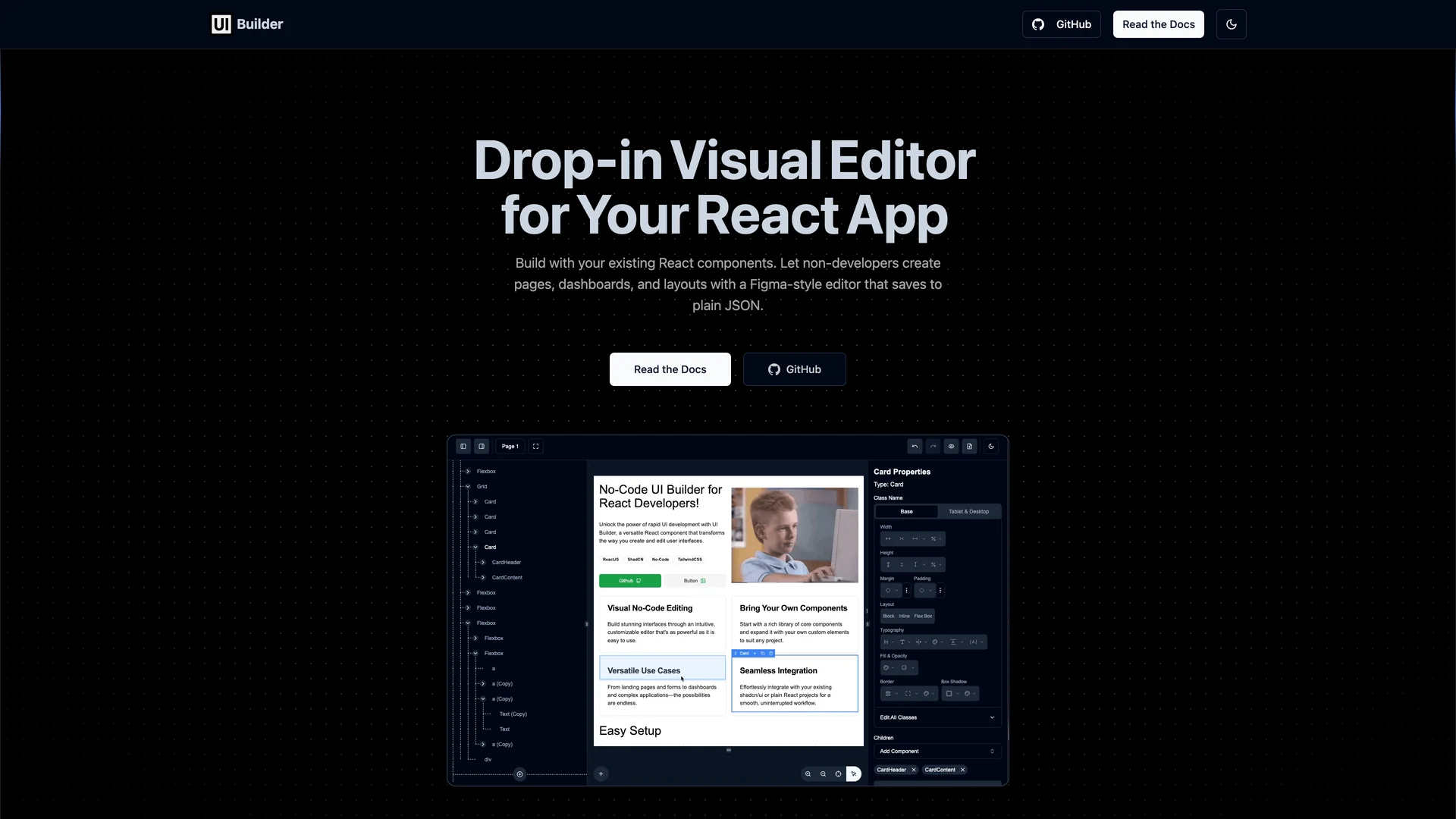 UI Builder preview